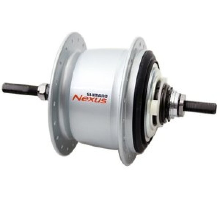 Rear hub / 127 MM / Fixed axle 180 MM / Rollerbrake / 36GTS / Shimano / Nexus Inter 7 SG-C3001-7R / 7S / Silver / City