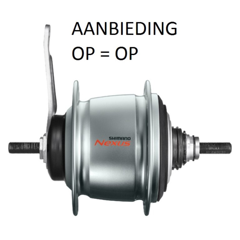 Achternaaf / 131 MM / Vaste as 187 MM / Terugtraprem / 36GTS / Shimano / Nexus Inter 8 SG-C6001-8C / 8S / Zilver / City