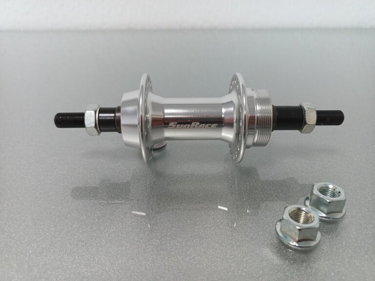 Rear hub / 135 MM / Fixed axle 170 MM / Rim brake / 36GTS / Sunrace / HBM45 / Freewheel 5-7S / Silver / City