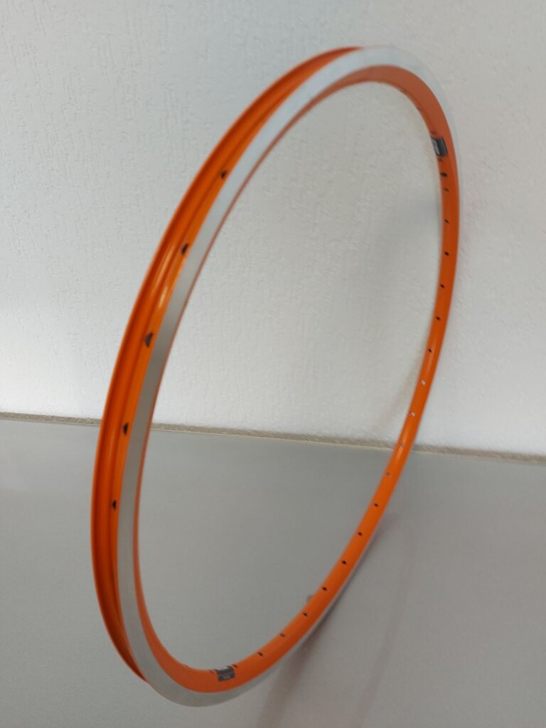 Velg / 622X19C / 36GTS / Dubbelwandig / Ongebust / Rigida - Ryde / Andra 20 / Oranje / Remvlak