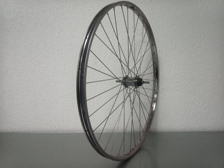 Achterwiel / 635X22C / Van Schothorst / ST32 RVS / Zilver / Shimano / CB-E110 /  / 116 MM / Terugtraprem / City