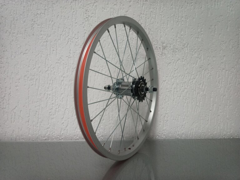 Rear wheel / 355X20C / Import / UNI / Silver / KT / Hi Stop / 1S / 110 MM / Coaster brake / Kids