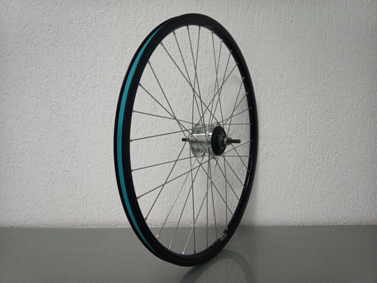 Hinterrad / 622X19C / Rigida - Ryde / Andra 10 / Schwarz / Shimano / Nexus Inter 7 SG-C3001-7R /  / 130 MM / Rollerbrake / City