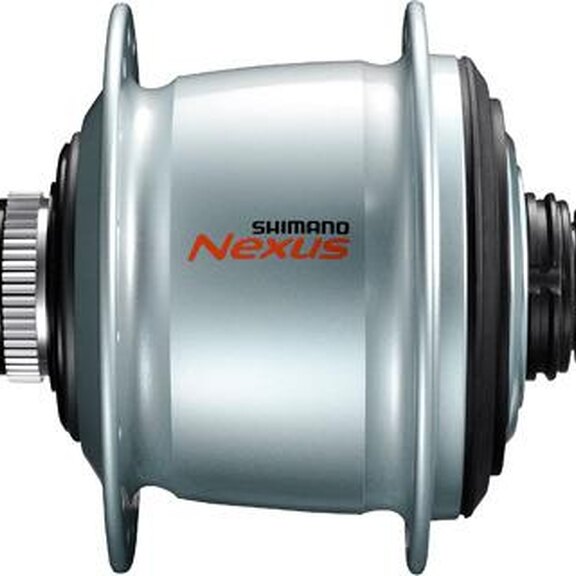 Rear hub / 135 MM / Fixed axle 187 MM / Disc (Centerlock) / 36GTS / Shimano / Nexus Inter 8 SG-C6001-8D / 8S / Silver / City 