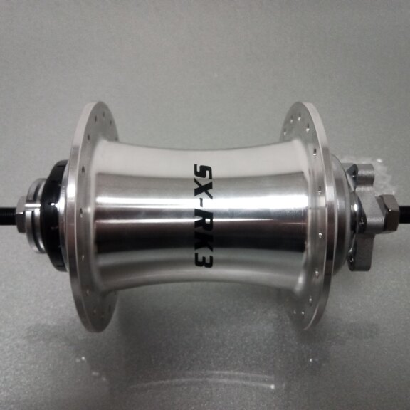 Rear hub / 170 MM / Fixed axle 216 MM / Disc (6 bolts) / 36GTS / Sturmey Archer / SX-RK3 / 3S / Silver / City 