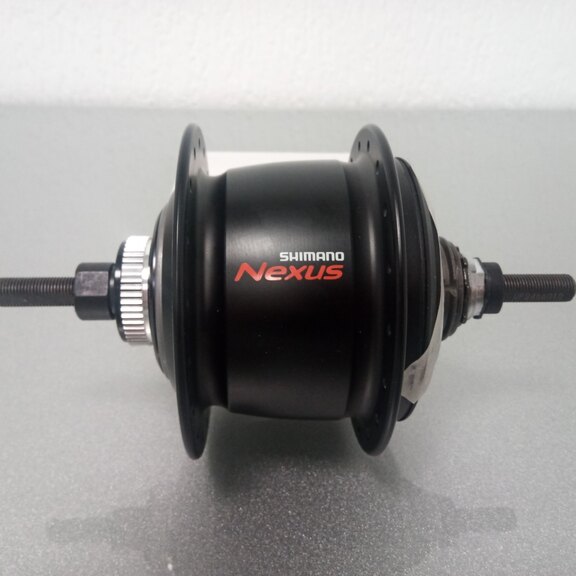 Hinterradnabe / 135 MM / Feste Welle 187 MM / Disc (Centerlock) / 36GTS / Shimano / Nexus Inter 8 SG-C6001-8D / 8S / Schwarz / City 