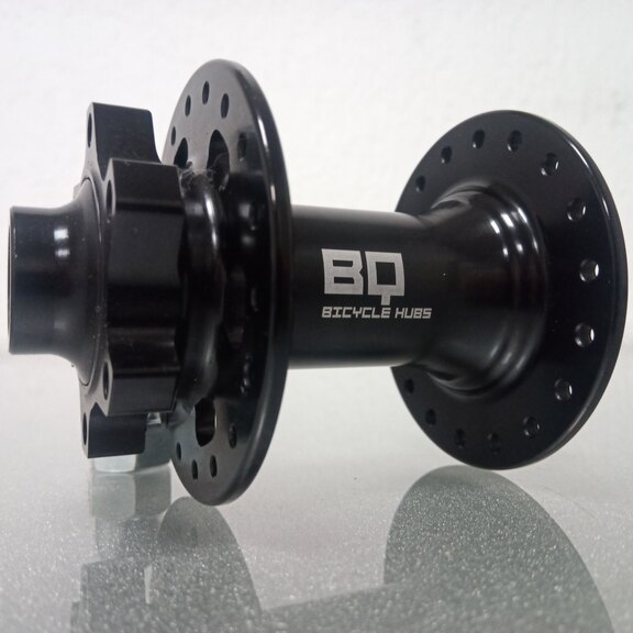 Front hub / 100 MM / Thru axle Ø 15 MM / Disc (6 bolts) / 36GTS / BQ / BQ-FH30504 / Black / E-Bike 