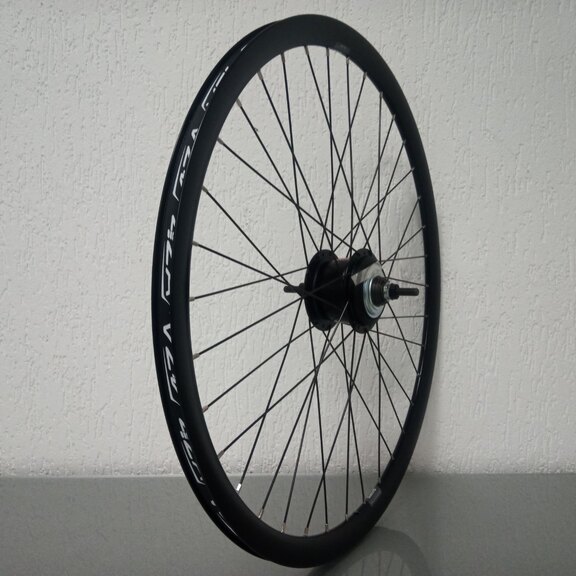 Achterwiel / 622X19C / Rigida - Ryde / Dutch 19 / Zwart / Shimano / Nexus Inter 8 SG-C6001-8D / 8S / 135 MM / Disc (Centerlock) / Tour 