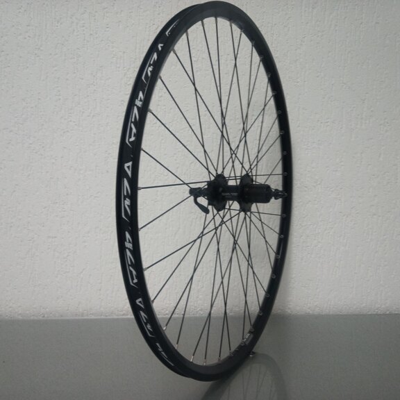 Achterwiel / 622X19C / Rigida - Ryde / ZAC 2000 / Zwart / Shimano / FH-M475 Alivio / HG Body 35 MM  / 135 MM / Disc (6 bout) / Tour 