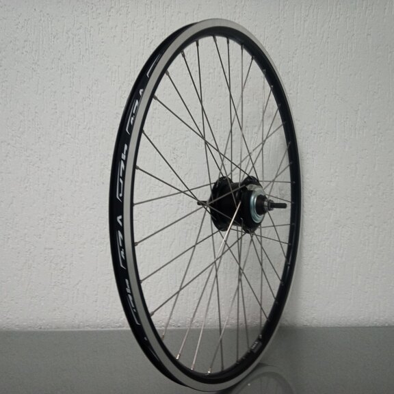 Roue arrière / 622X19C / Rigida - Ryde / Andra 10 / Noir / Shimano / Nexus Inter 8 SG-C6001-8R / 8S / 131 MM / Frein à rouleaux ou Frein sur jante / City 