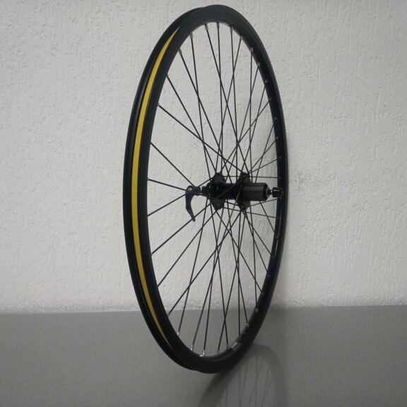 Roue arrière / 622X19C / Rigida - Ryde / Andra 10 / Noir / BQ / BQ-RH30007 / HG Body 35 MM / 135 MM / Disc (Centerlock) / E-Bike 