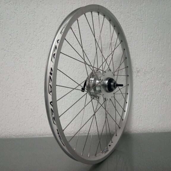 Rear wheel / 559X25C / Rigida - Ryde / Big Bull / Silver / Sturmey Archer / XL-RD3 / 3S / 118 MM / Drum Brake 90 MM / Cargo 