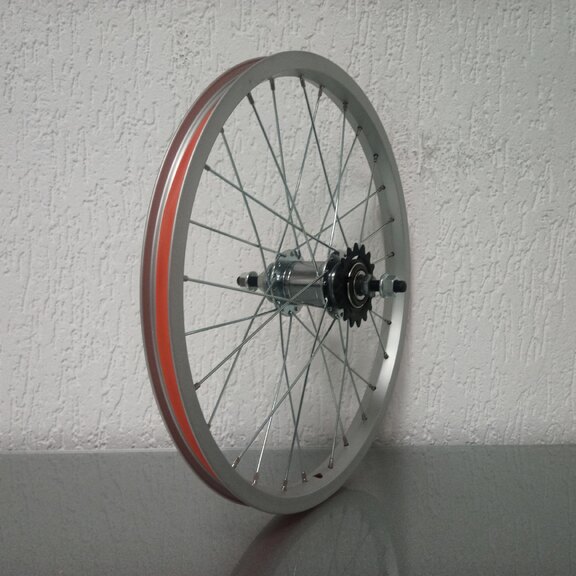 Roue arrière / 355X20C / Import / UNI / Argent / KT / Hi Stop / 1S / 110 MM / Frein à rétropédalage / Enfants 