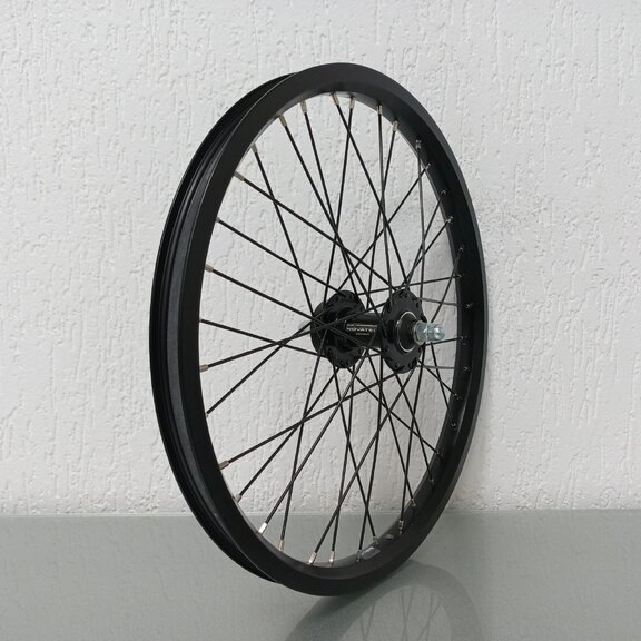 Front wheel / 406X25C / Rigida - Ryde Andra 40/ Black / Novatec / 100 MM / Disc (6 bolts) / Cargo 