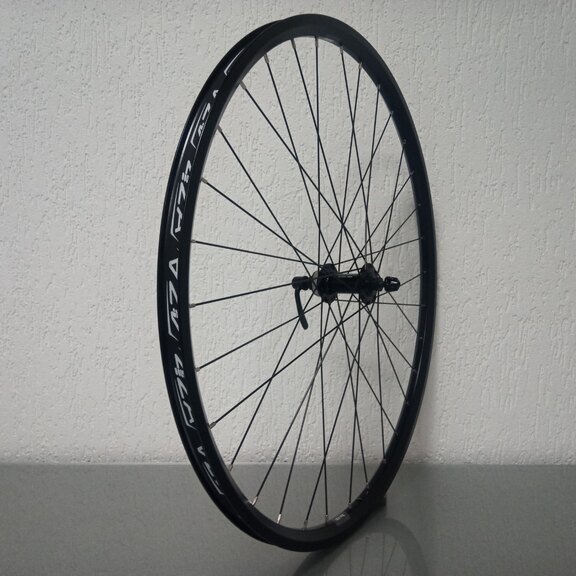 Voorwiel / 622X21C / Rigida - Ryde / ZAC 421 / Zwart / Shimano / HB-RM65 /  / 100 MM / Disc (Centerlock) / MTB - Tour 