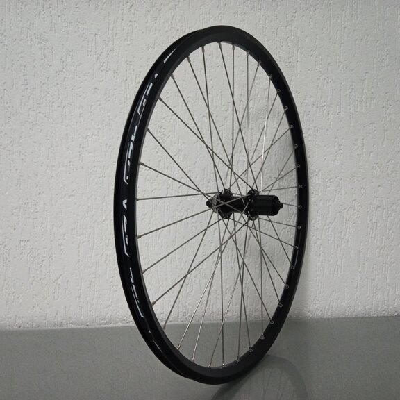 USED Rear wheel / 559X19C / Rigida - Ryde / ZAC 2000 / Black / Shimano / FH-TX505 Tourney / HG Body 35 MM / 135 MM / Disc (Centerlock) / MTB - Tour 