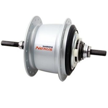 Moyeu arrière / 127 MM / Axe plein 180 MM / Frein à rouleaux / 36GTS / Shimano / Nexus Inter 7 SG-C3001-7R / 7S / Argent / City