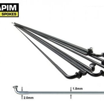 Sapim-Speichen 14G Rennrad schwarz  2.0 - 1.8 - 2.0