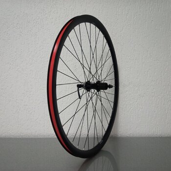 Rear wheel / 622X19C / Rigida - Ryde / Dutch 19 / Black / Shimano / FH-TX505 Tourney / HG Body 35 MM / 135 MM / Disc (Centerlock) / Tour