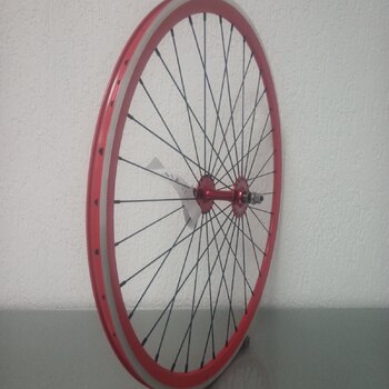 Vorderrad / 622X15C / Rigida - Ryde / DP18 / Rot / Sturmey Archer / HBT31 / 100 MM / Felgenbremse / Fixy - Singlespeed