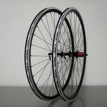 Wheelset / 622X16C / Rigida - Ryde / DP16 / Black / Novatec / F482SB/AA-11S / HG Body 36,85 MM / 130 MM / Rim brake / Race