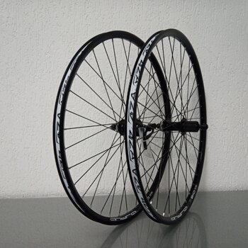 Wheelset / 559X18C / Rigida - Ryde / ANDRA 210 / Black / Shimano / FH-TX505 Tourney / HG Body 35 MM / 135 MM / Disc (Centerlock) / MTB - Tour